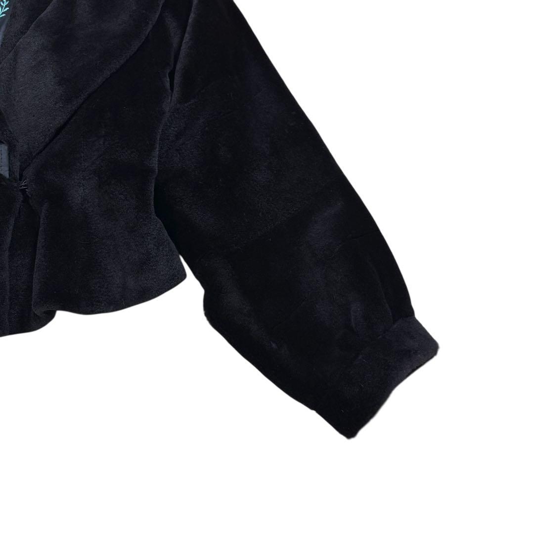 美品 SAGA MINK クロップド ショートコート レディース リアルファー