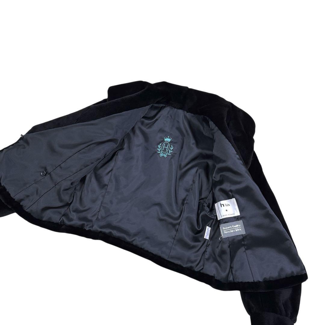 美品 SAGA MINK クロップド ショートコート レディース リアルファー