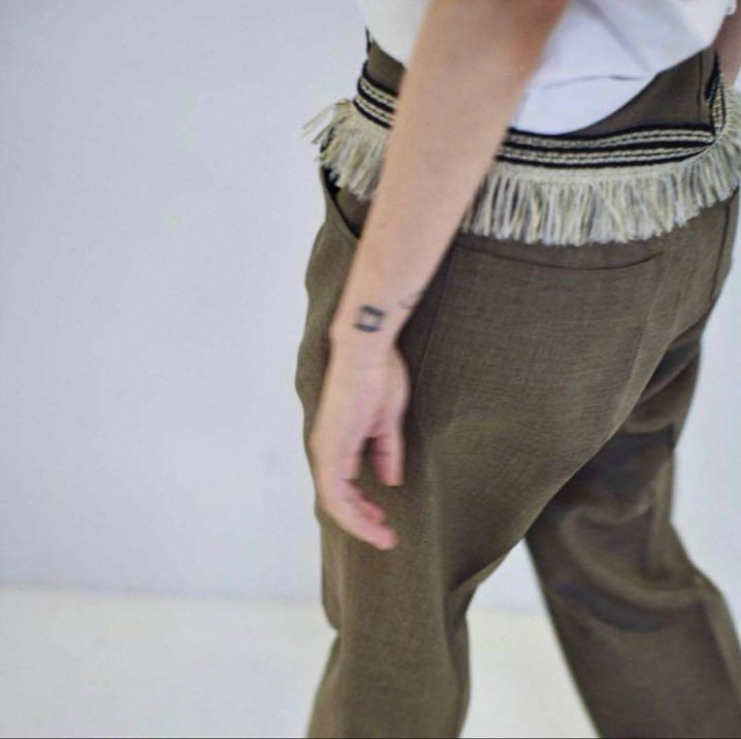 RANDY 20SS Burned ハイウエストフリンジパンツ