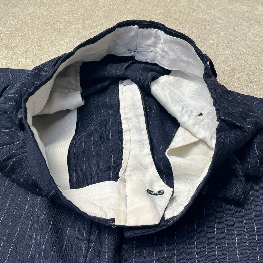 70s ロケットTALON ストライプ スラックス フレア ネイビー