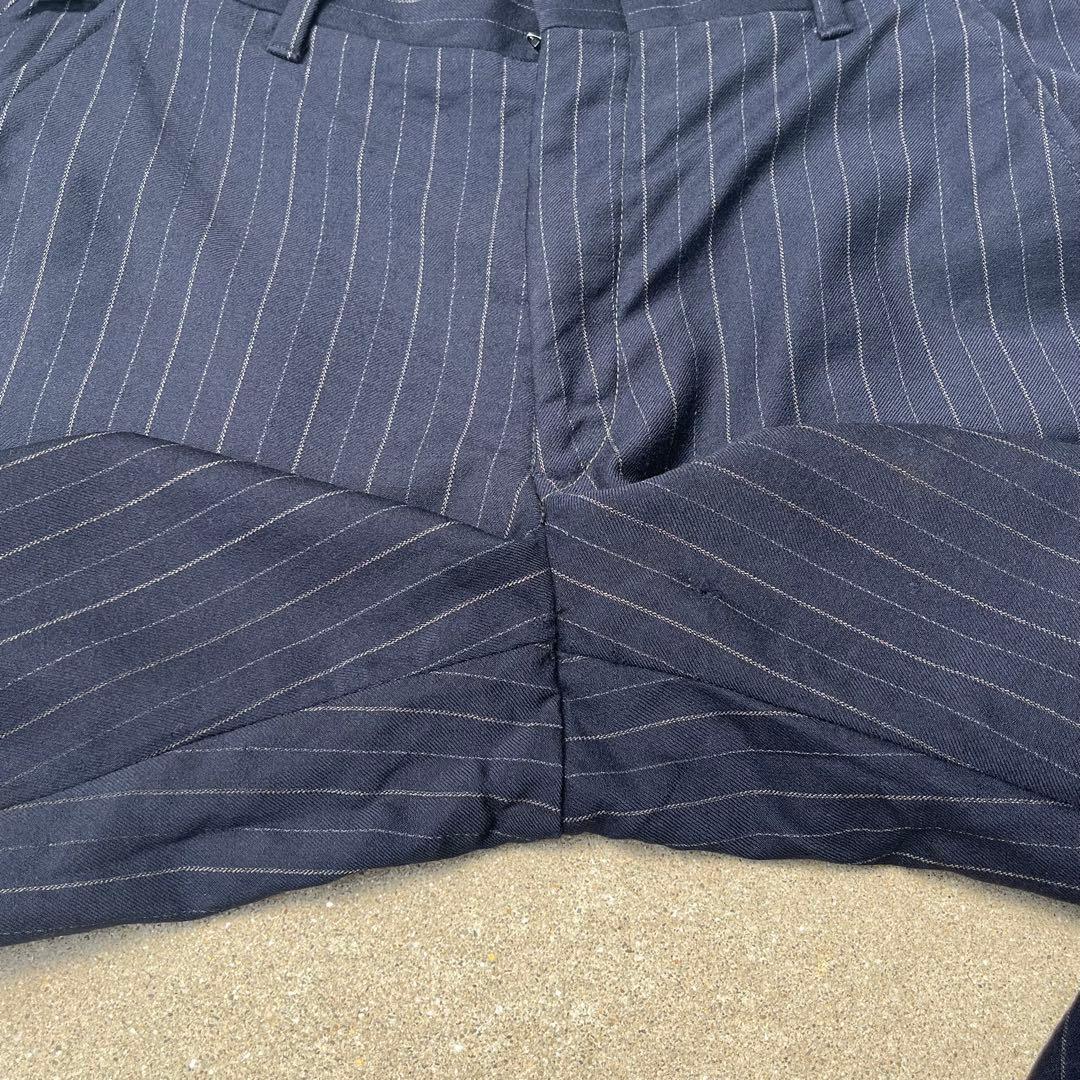 70s ロケットTALON ストライプ スラックス フレア ネイビー