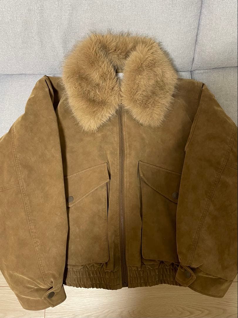 SLY WASHED PUFFER ブルゾン ベージュ