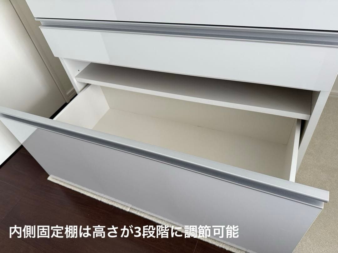 光沢大型レンジ対応ステンレスクリーンキッチン キッチンボード 幅90cm