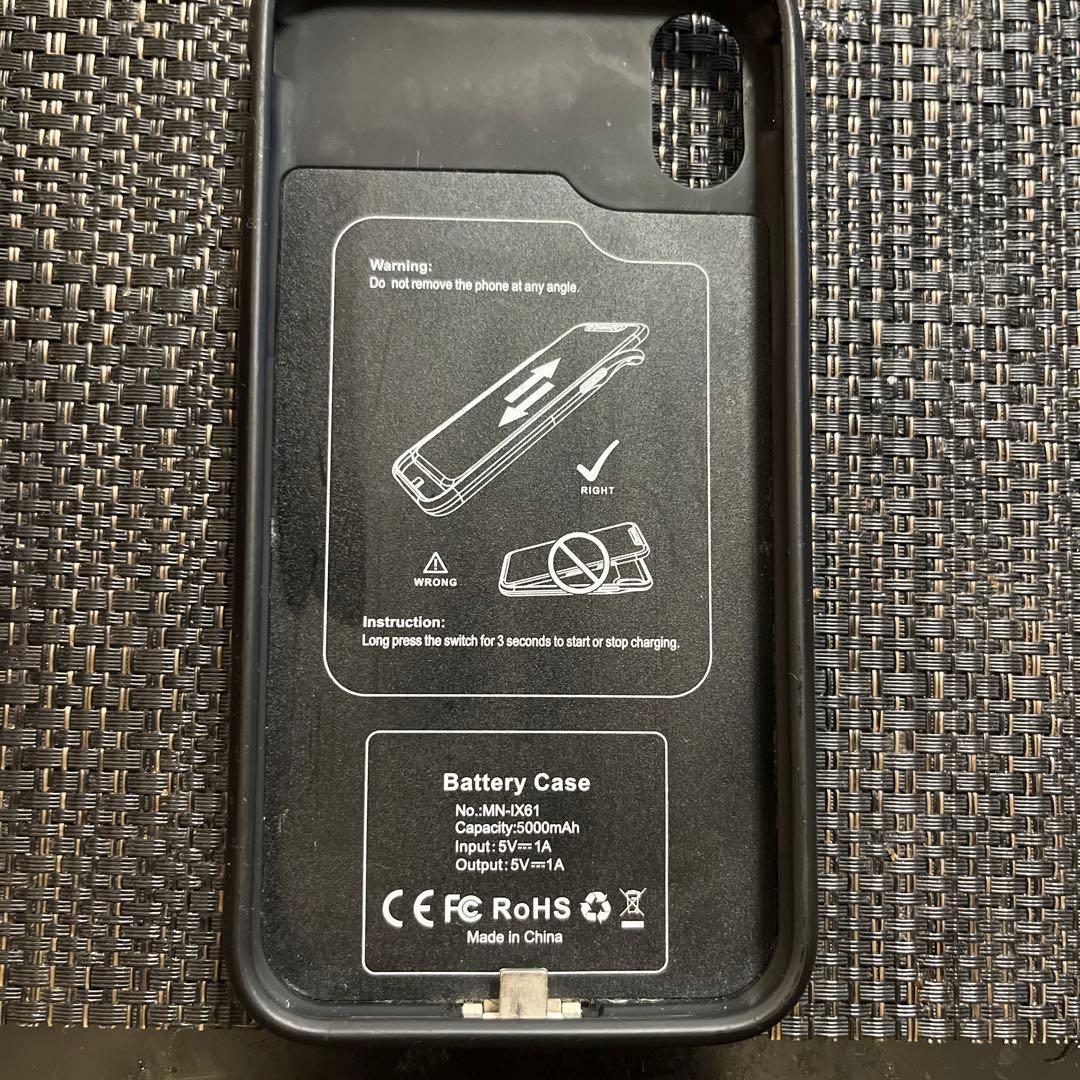 iPhoneXR ブラック ジャンク品 バッテリー付スマホケースセット