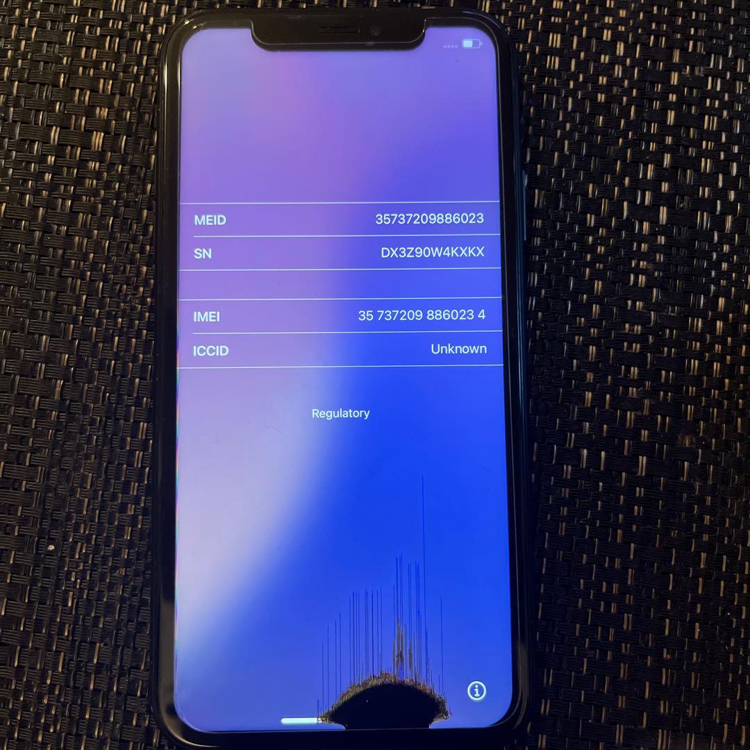 iPhoneXR ブラック ジャンク品 バッテリー付スマホケースセット