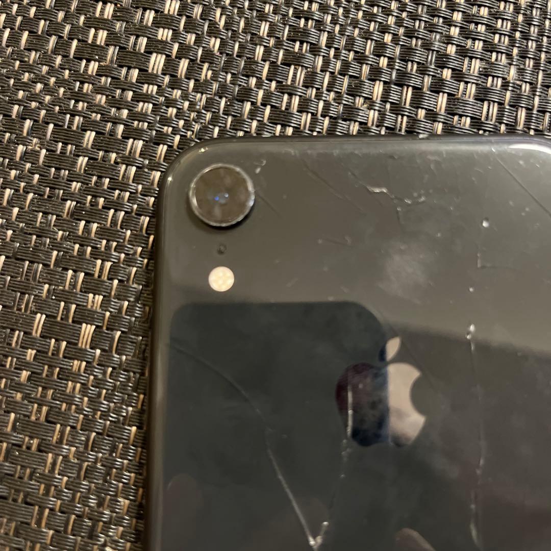 iPhoneXR ブラック ジャンク品 バッテリー付スマホケースセット