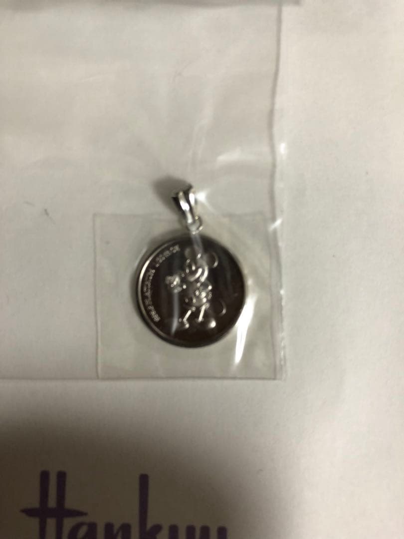 『純プラチナ』ミッキー&ミニー・メダル・ペンダント　ヘッド1/20ounce