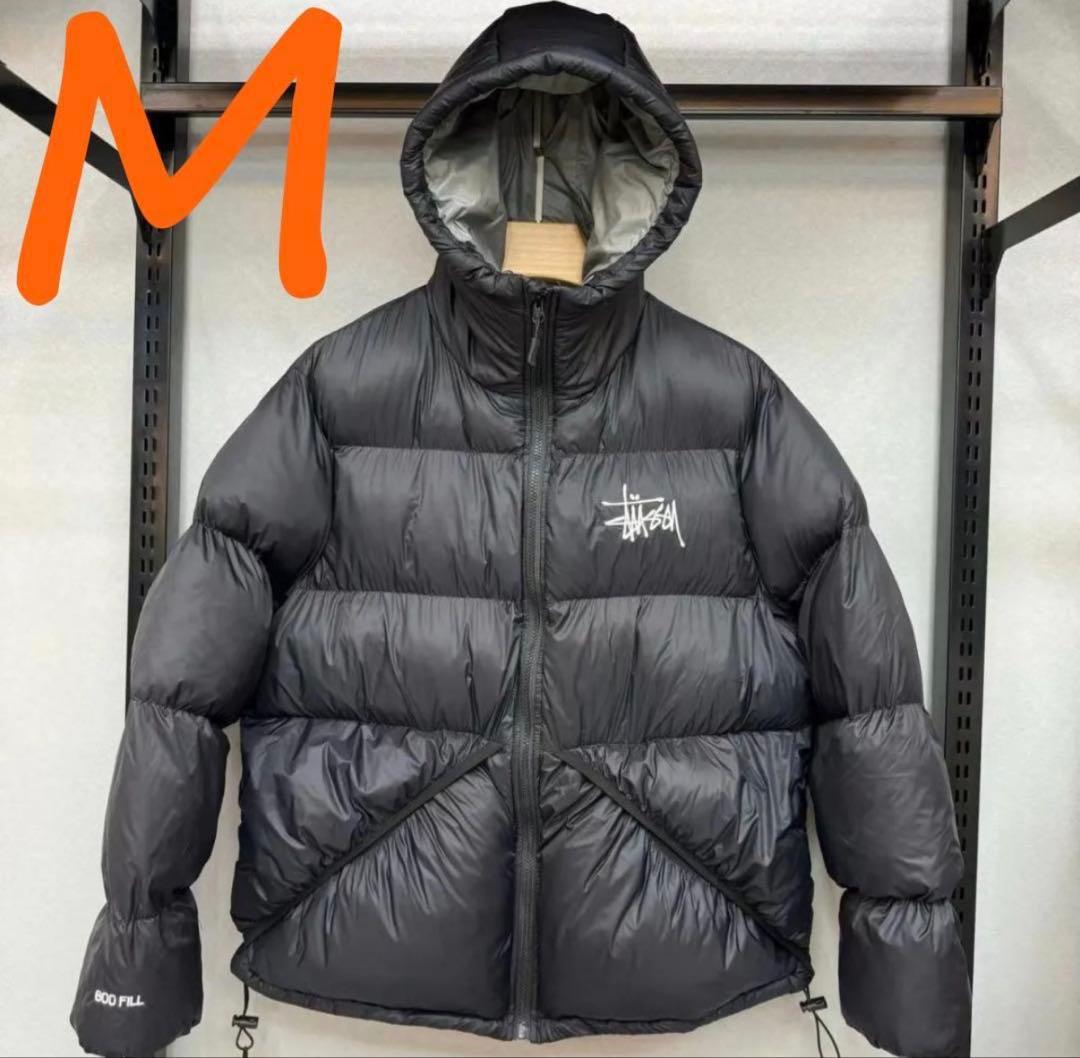 Stussy ブラック ダウンジャケット M