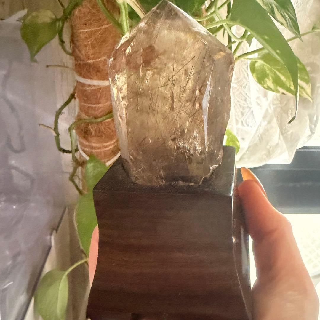 ルチルクォーツセット置物★金運　パワーストーン