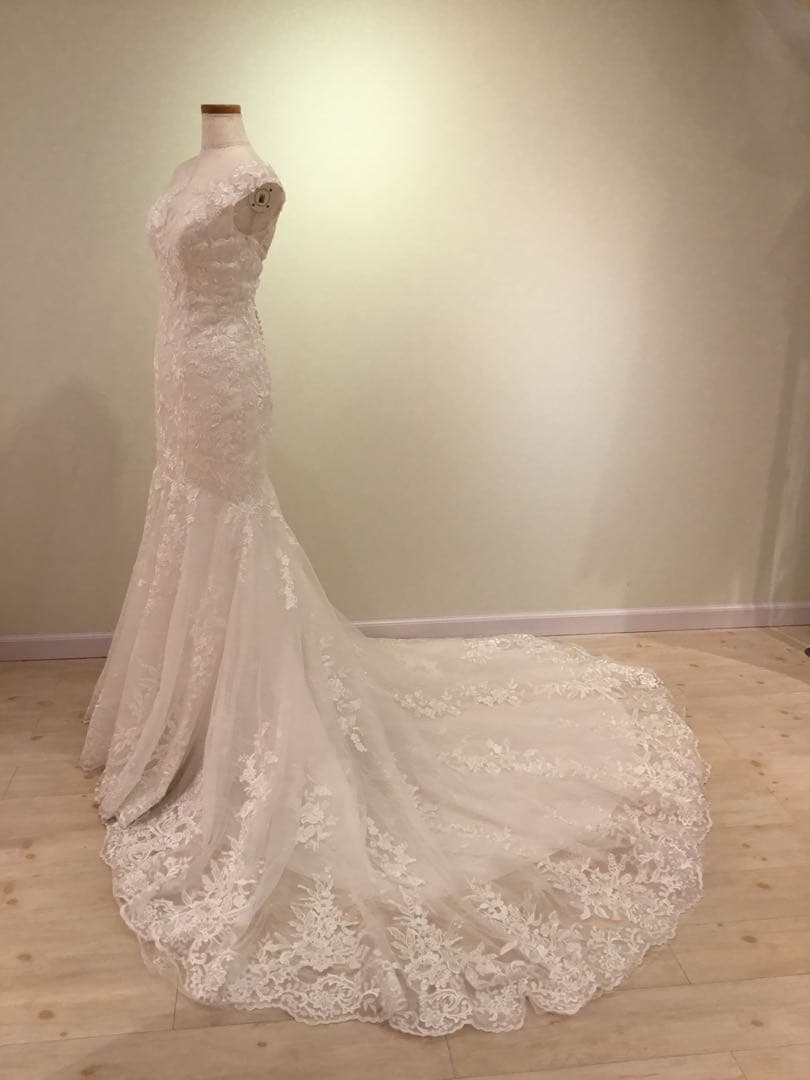 は*か様 オフホワイト マーメイドウェディングドレス