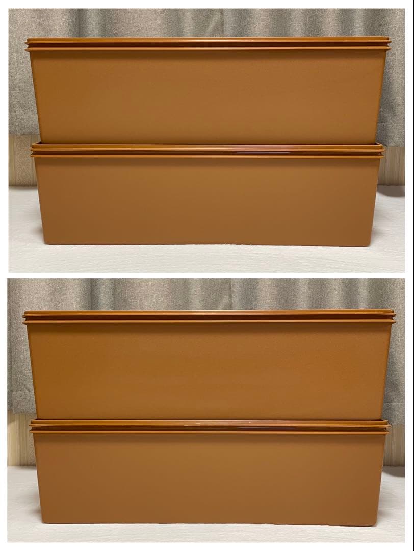 2個セット/タッパーウェア/ディープ/ロング/スーパーケース/セピア/#16