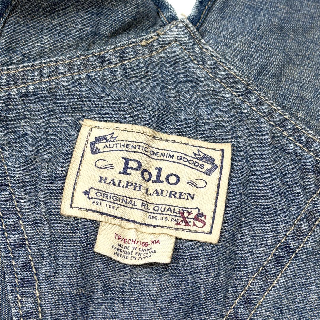 POLO RALPH LAUREN ヴィンテージ加工 デニムオーバーオール XS