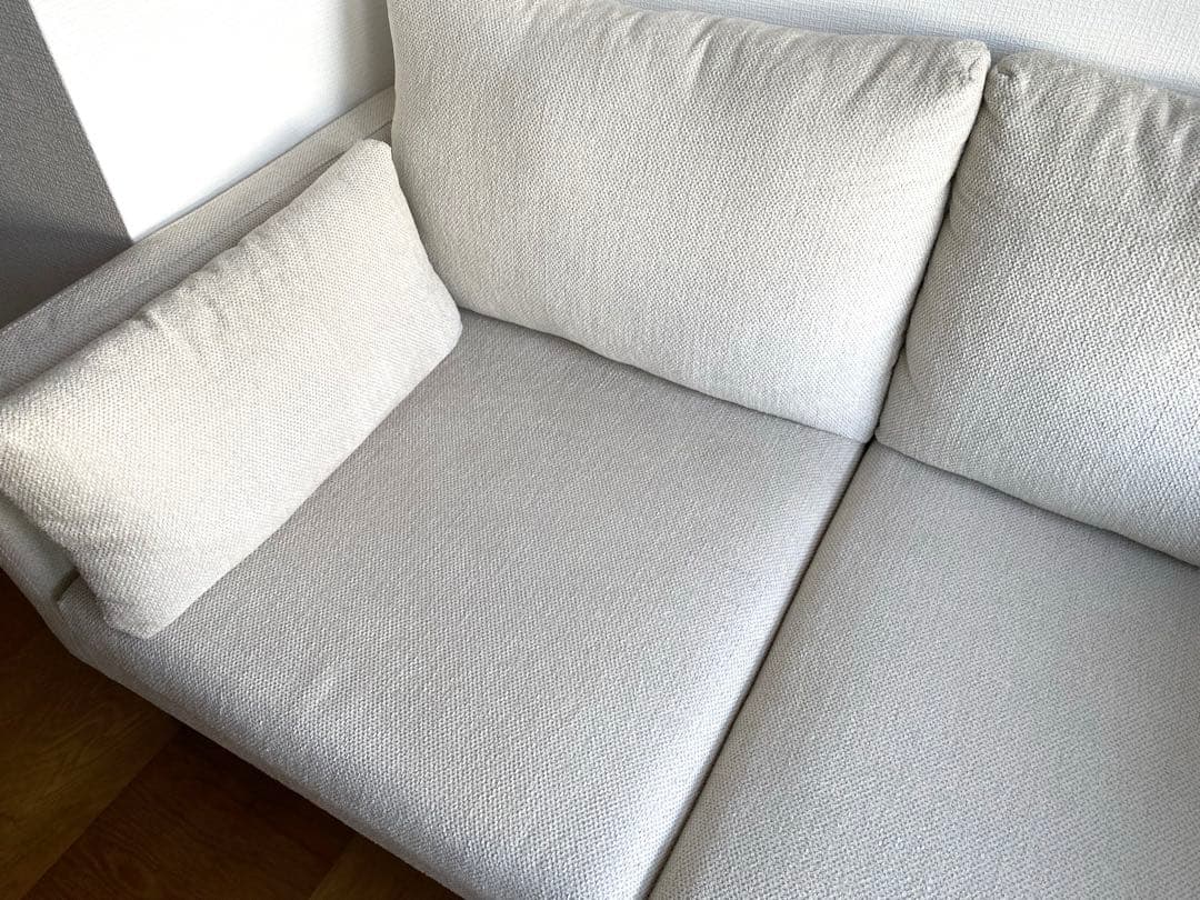 2人掛けソファー コンパクト　ファブリックソファー 布張り 洗える カバーリング