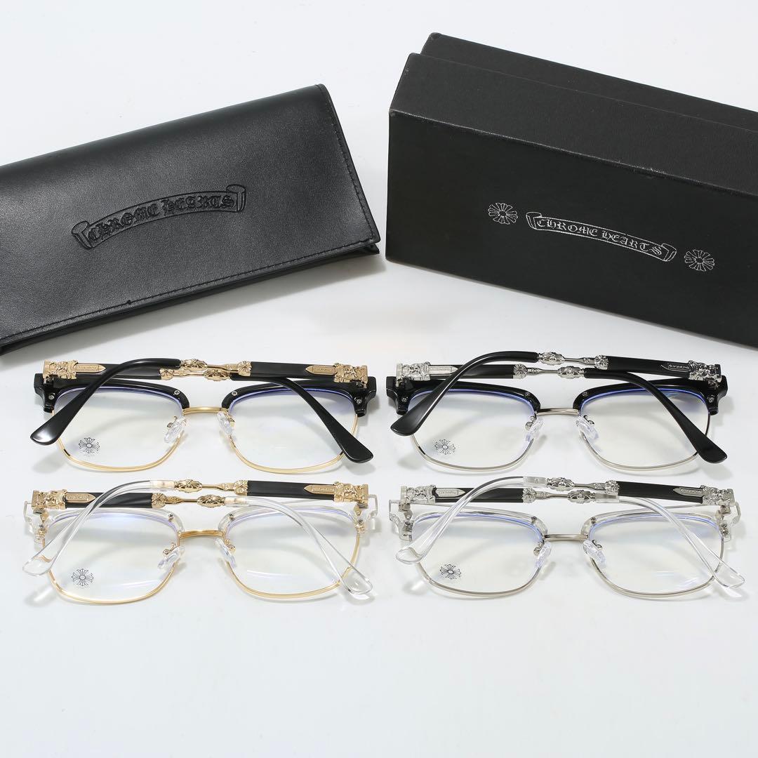 伊達メガネ　サングラス クロス ホワイト&ゴールドy2k クロムハーツ好きに