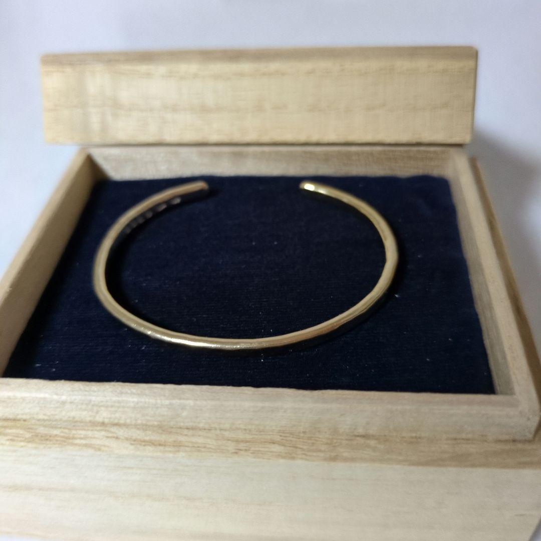 市松　K18 シャンパンゴールド　バングル