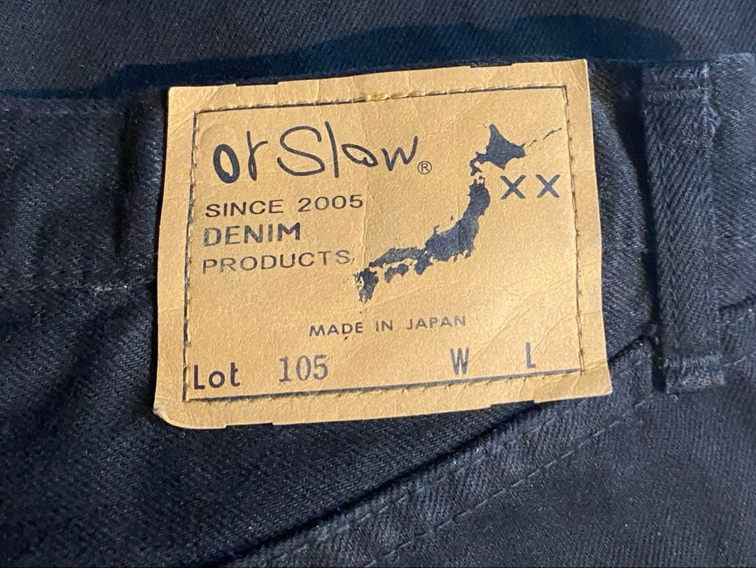 or slow オアスロウ ワークパンツ サイズ3ブラック