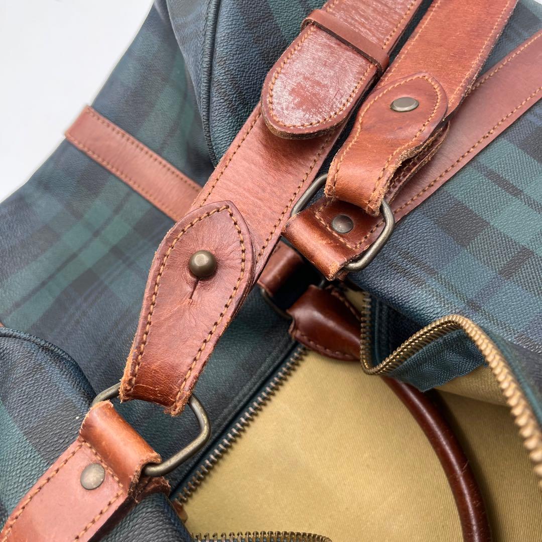 【超大容量タイプ】RALPH LAUREN ボストンバッグ グリーン レザー