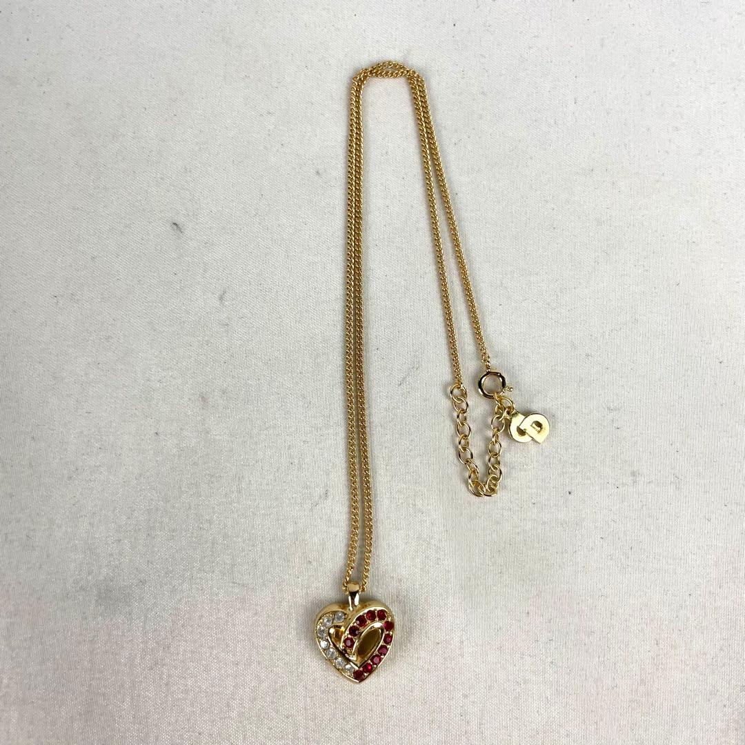 Dior ディオール ネックレス イヤリング セット ハート ラインストーン