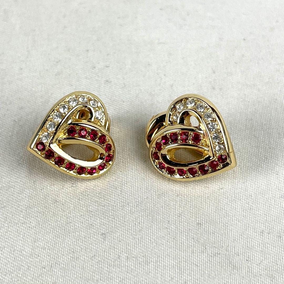 Dior ディオール ネックレス イヤリング セット ハート ラインストーン