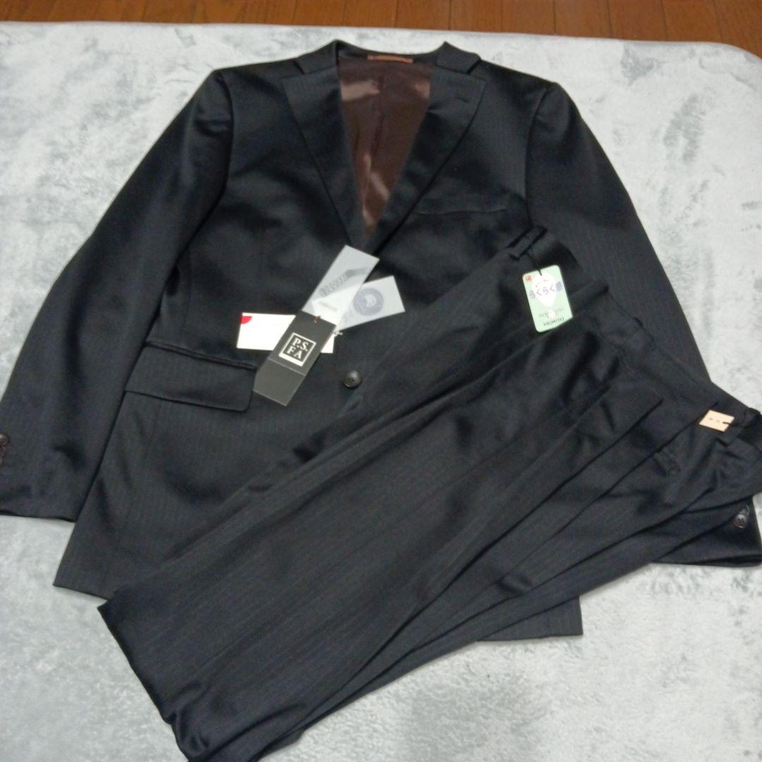 【新品未使用】P.S.FA定価3.73万円！ブラックストライプビジネススーツY6