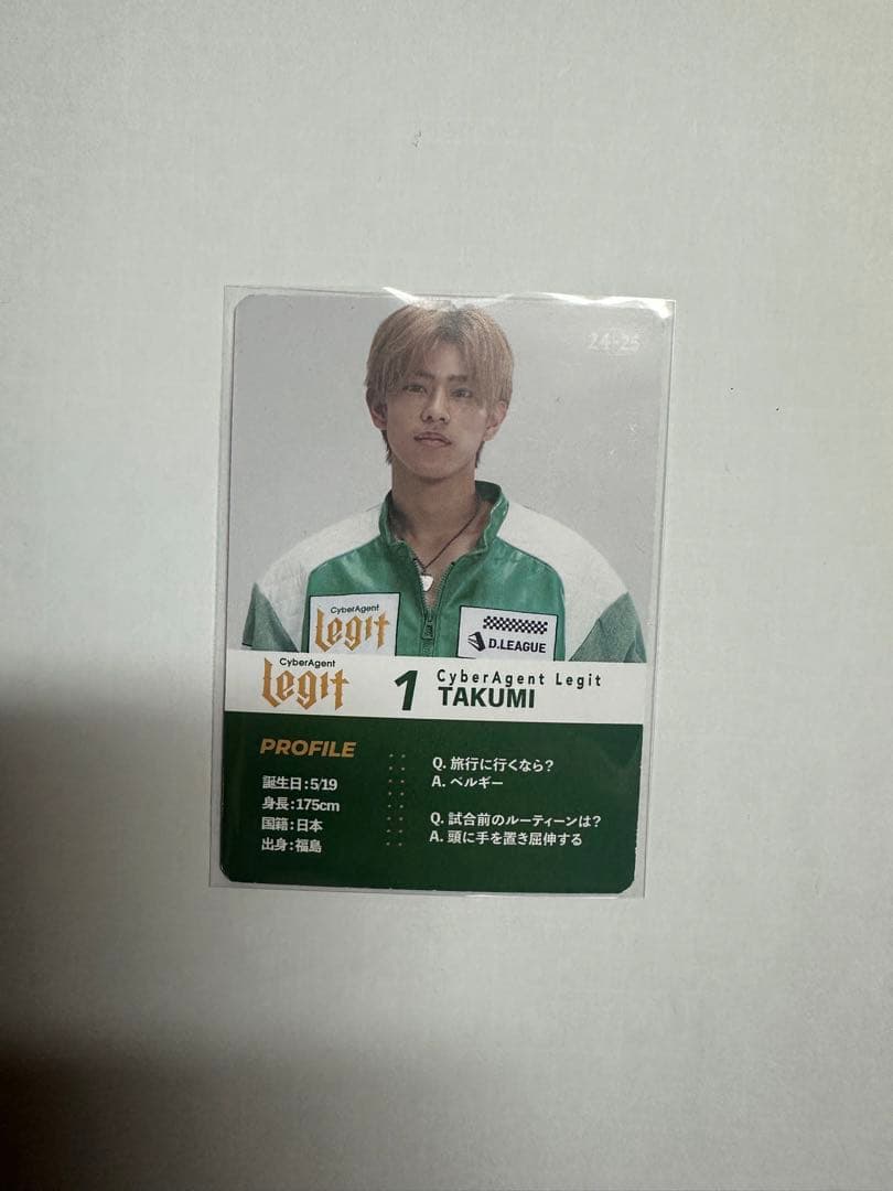 Dリーグ CyberAgent Legit TAKUMI トレカ レア