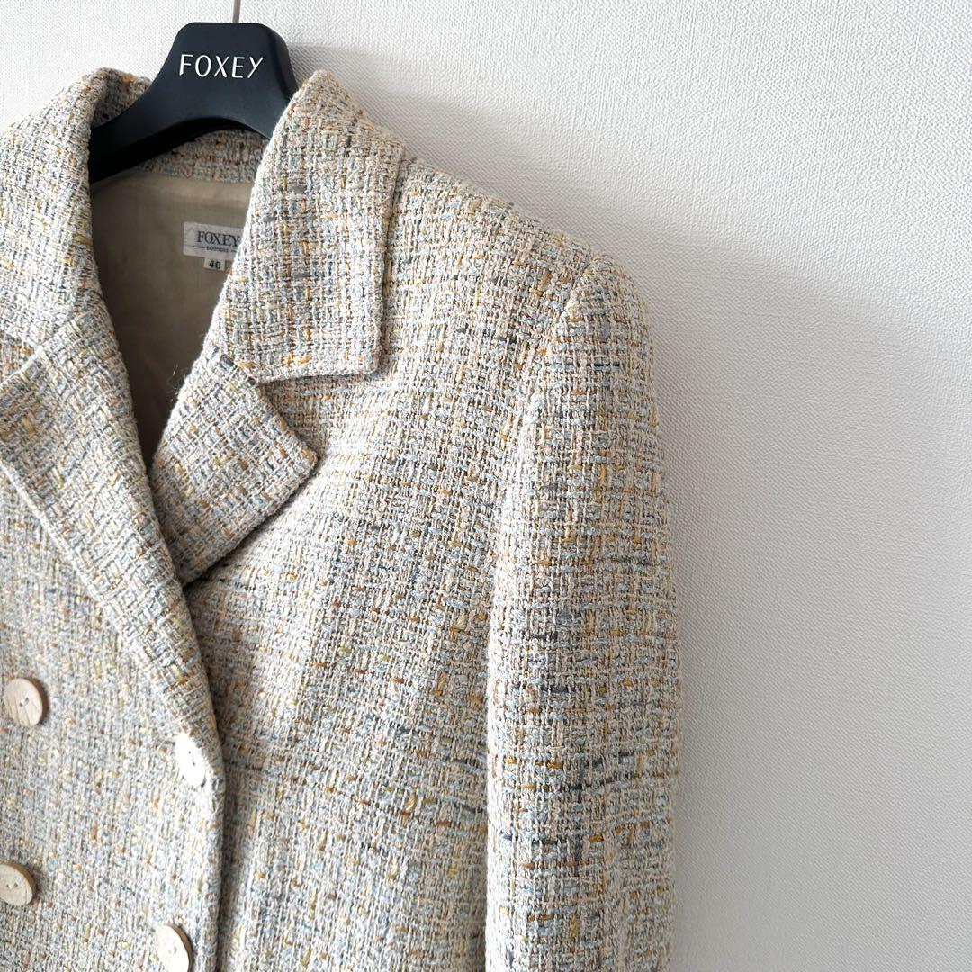 FOXEY フォクシー / ツイード ショート ジャケット 40 ダブル