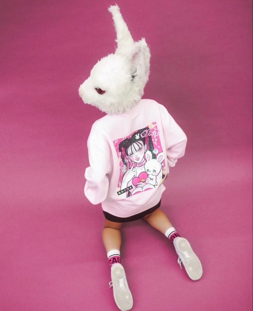 FR2梅 isayamax コラボピンクスウェット / ショッパーMサイズ付き