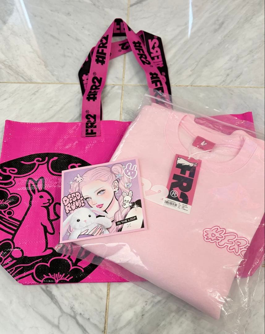 FR2梅 isayamax コラボピンクスウェット / ショッパーMサイズ付き