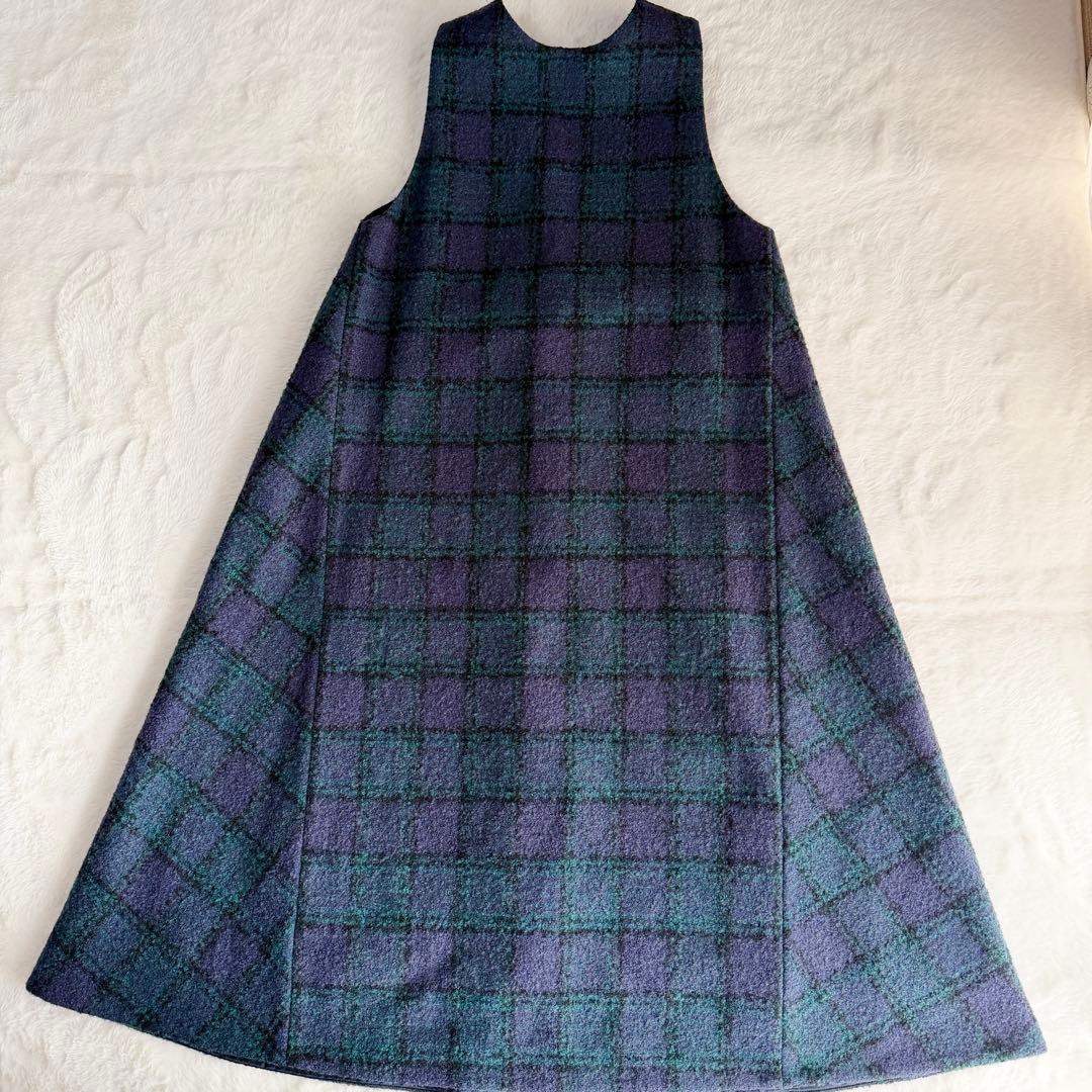 トゥモローランド ジャンパースカート Aライン ノースリーブ 36 S チェック