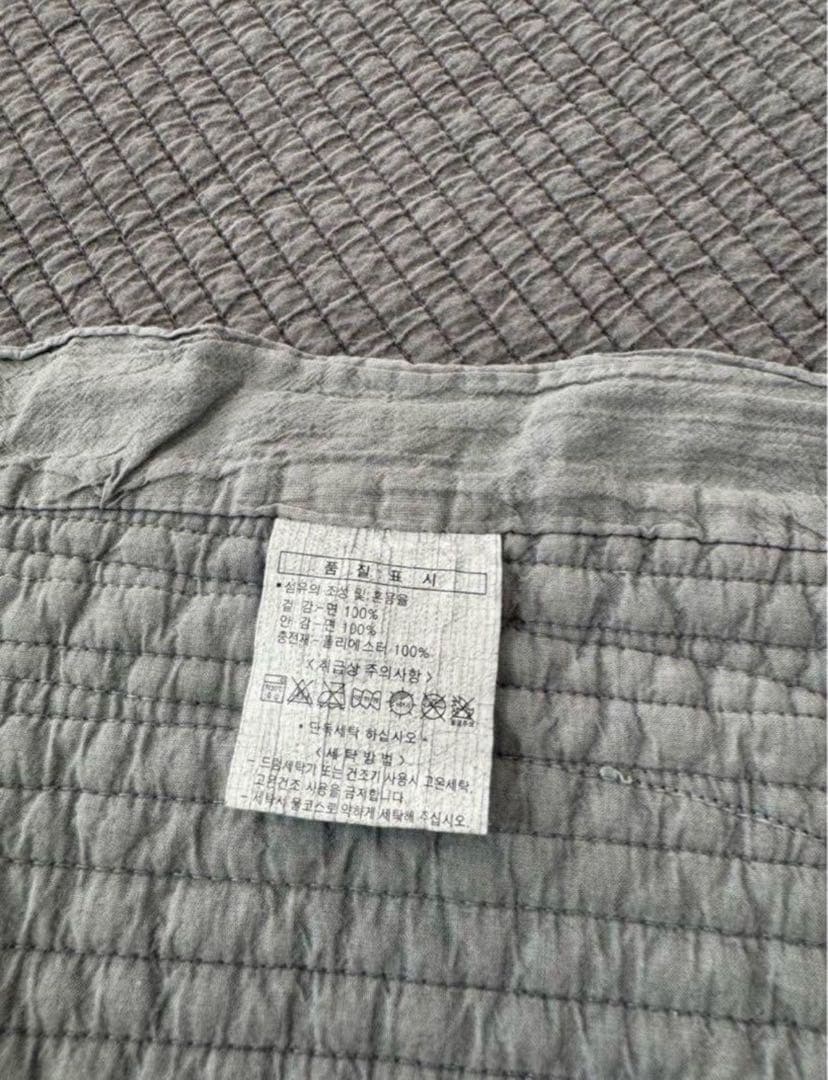 新品　韓国 イブル 160×210 （±5cm） ストライプ柄フリル付き