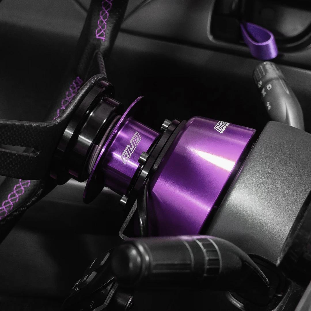 新作　DND　ステアリング クイックリリース　パープル　USDM　脱着　ハンドル