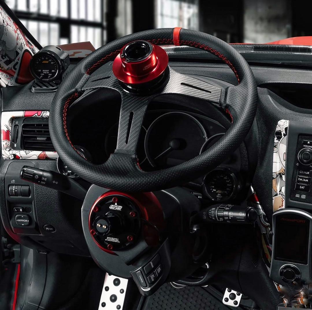 新作　DND　ステアリング クイックリリース　パープル　USDM　脱着　ハンドル