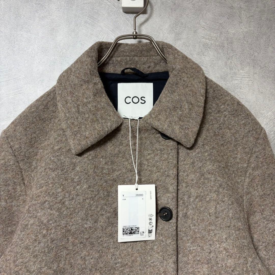 コス COS ブラウン テーラード ジャケット スカート セット S ウール