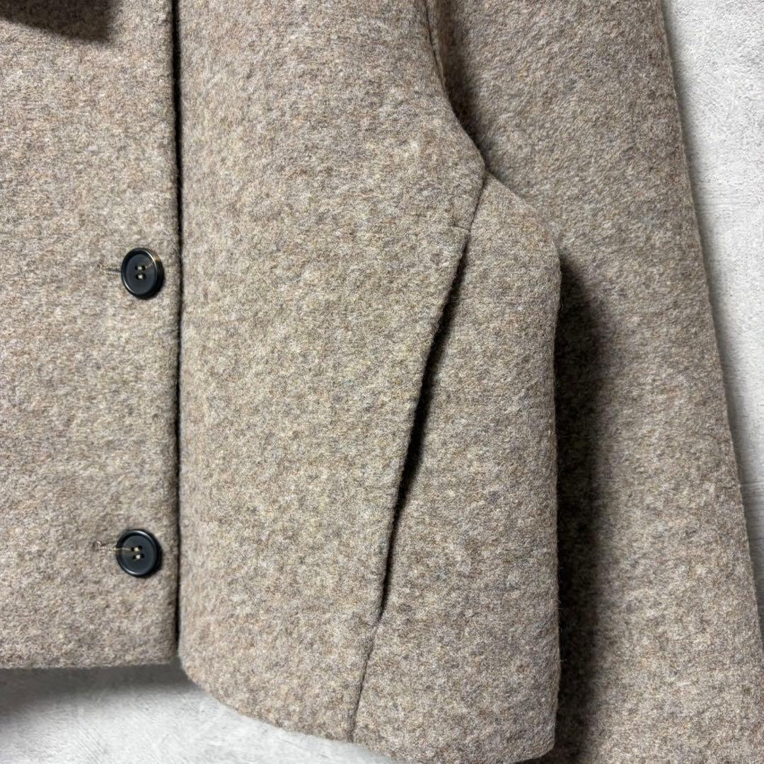 コス COS ブラウン テーラード ジャケット スカート セット S ウール