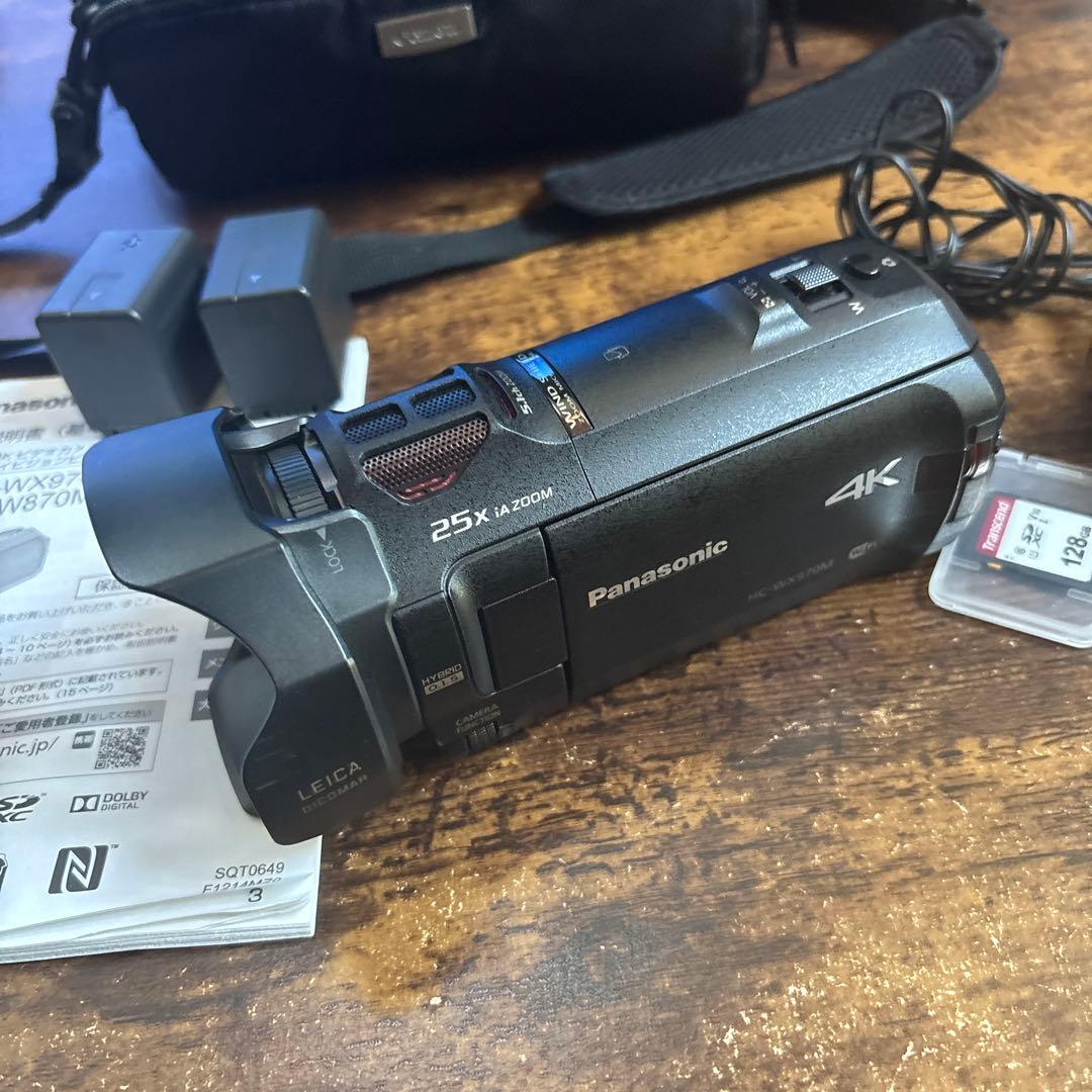 Panasonicデジタル4kビデオカメラHC-WX970M予備バッテリーSD付