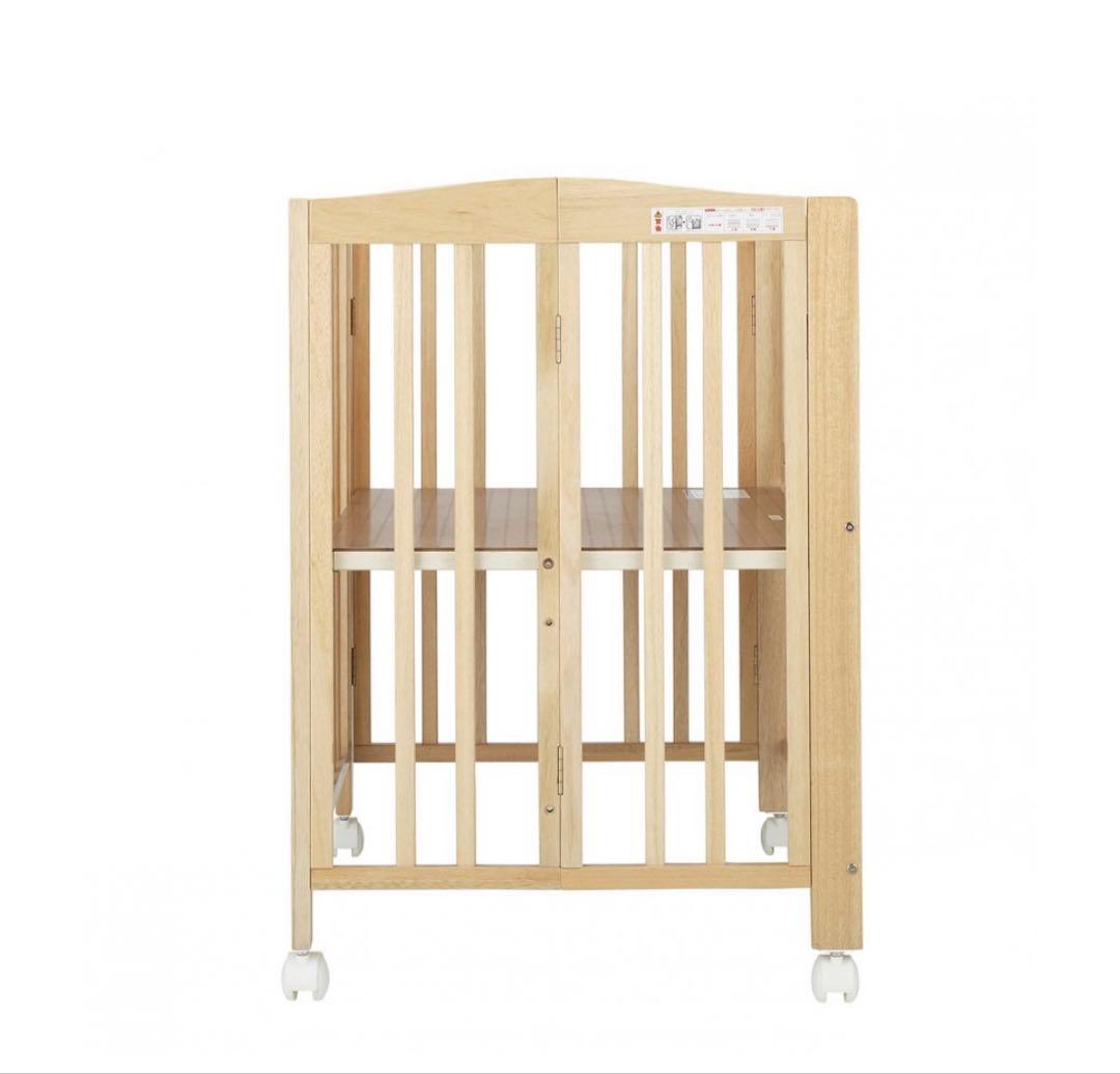 【値下げ】ꕥ新品ꕥKATOJIカトージꕥミニベッド折り畳み ナチュラル説明書付き