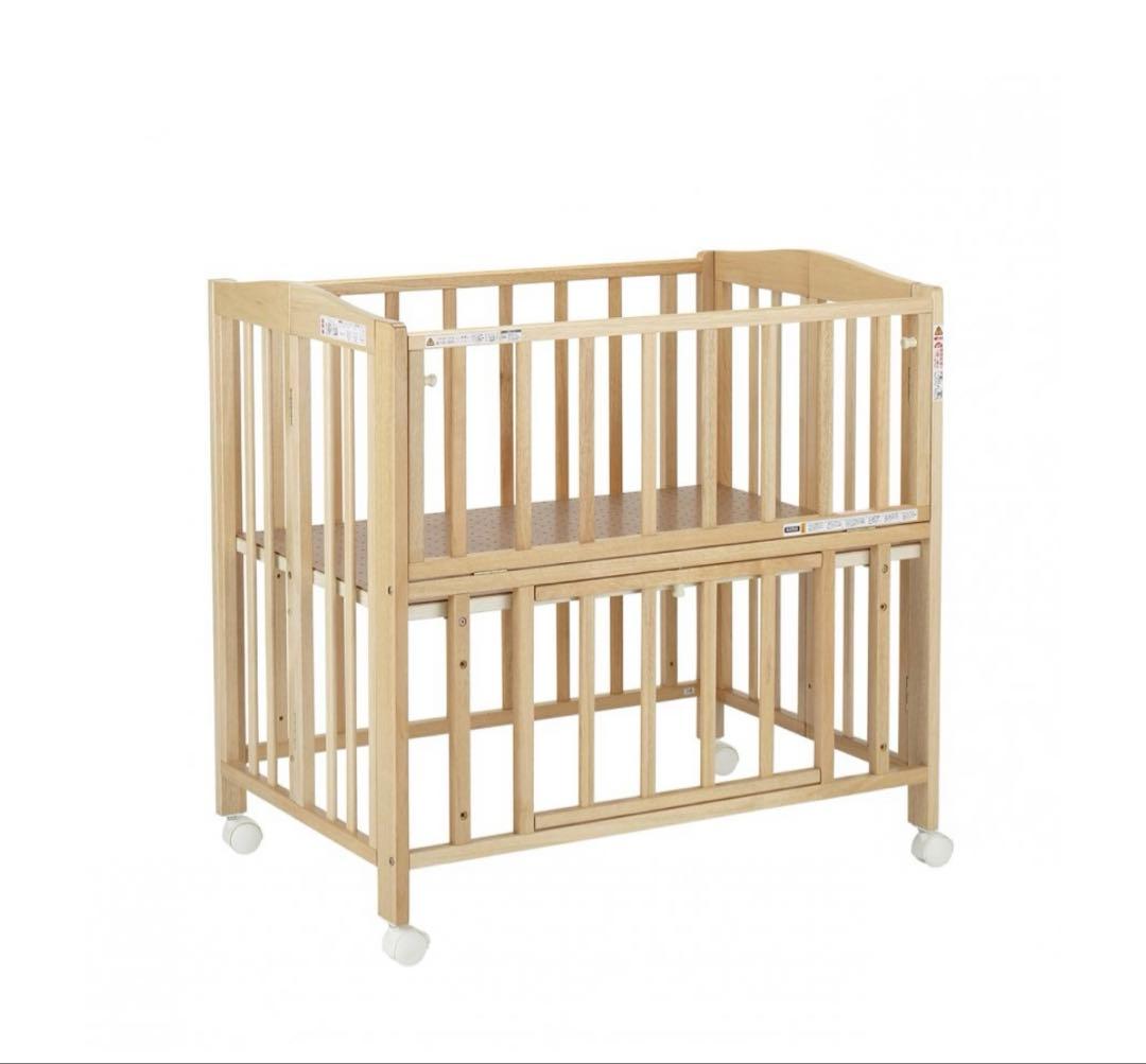 【値下げ】ꕥ新品ꕥKATOJIカトージꕥミニベッド折り畳み ナチュラル説明書付き