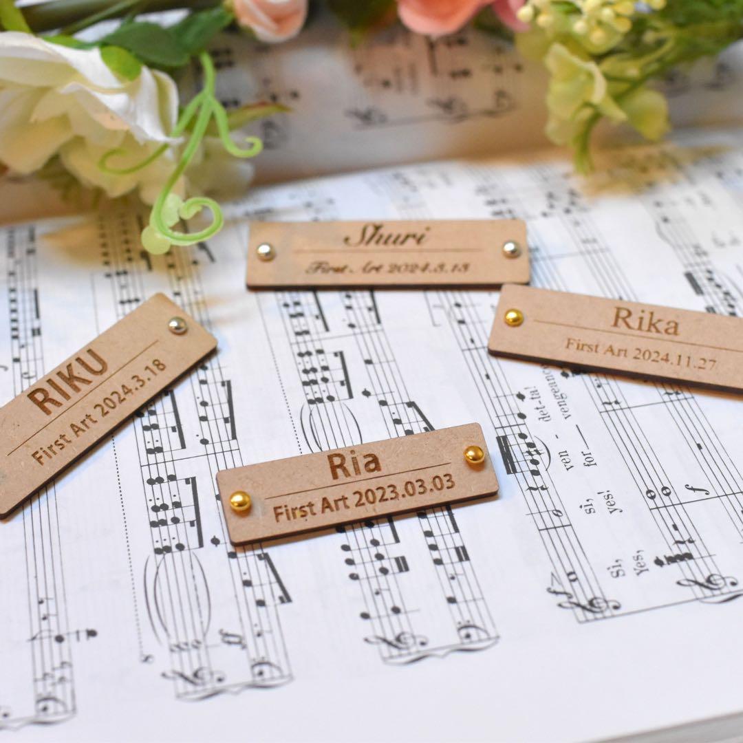 60枚木製First Art ネームプレート　オーダーメイドプレート ネームタグ