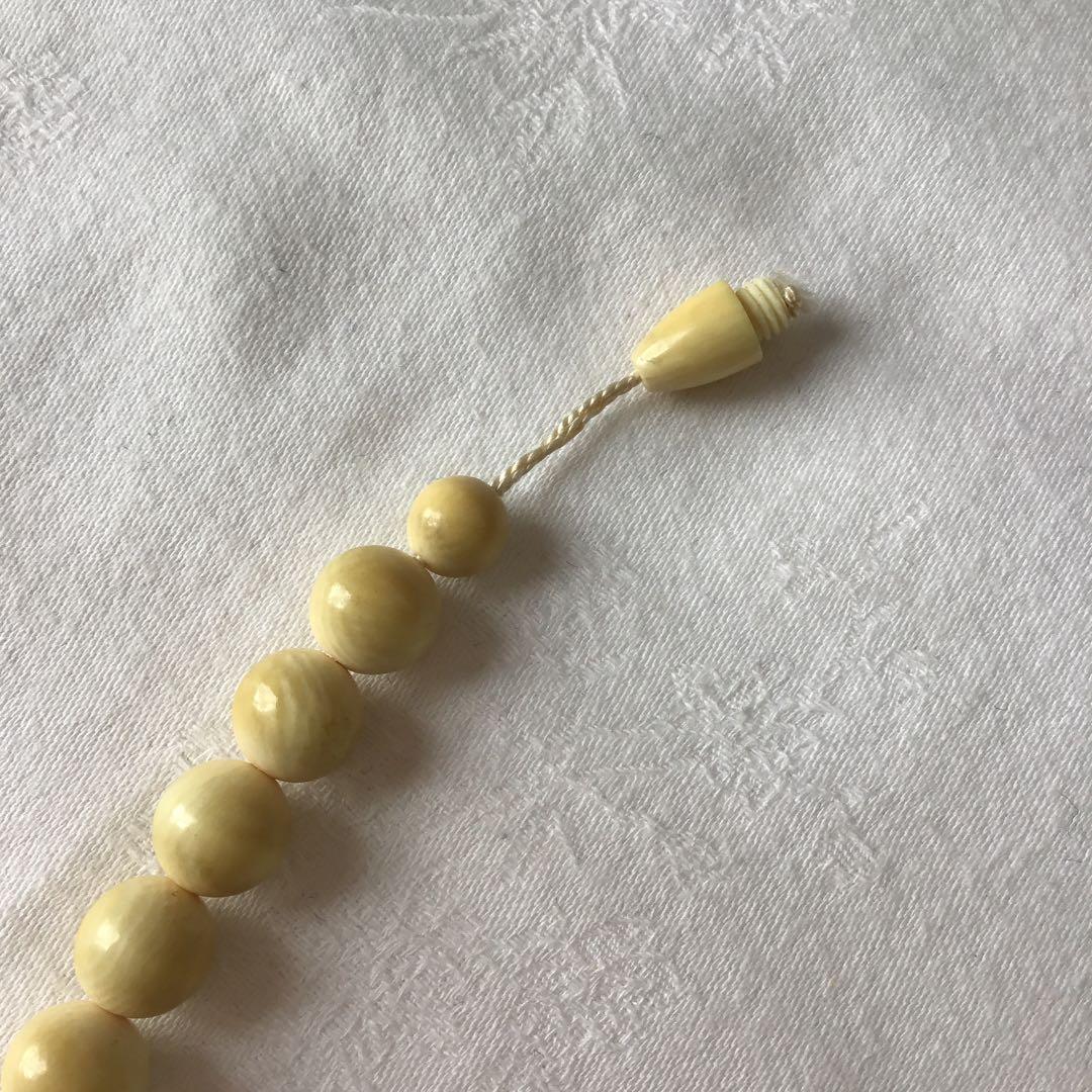 アンティーク　天然素材ネックレス　ロングネックレス　四