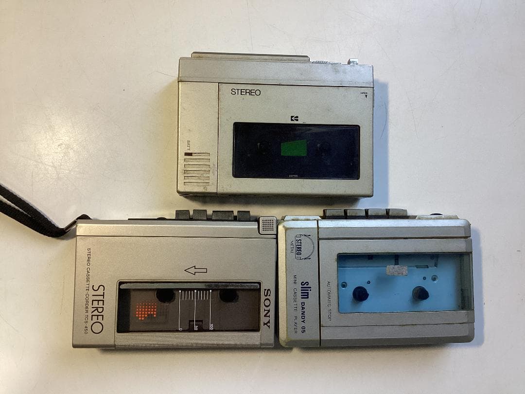 SONY等　TCS-450 カセットプレーヤー 　３台セット　ジャンク品扱い