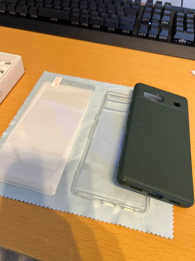 Google Pixel 7a チャコール 本体 フィルムケースセット