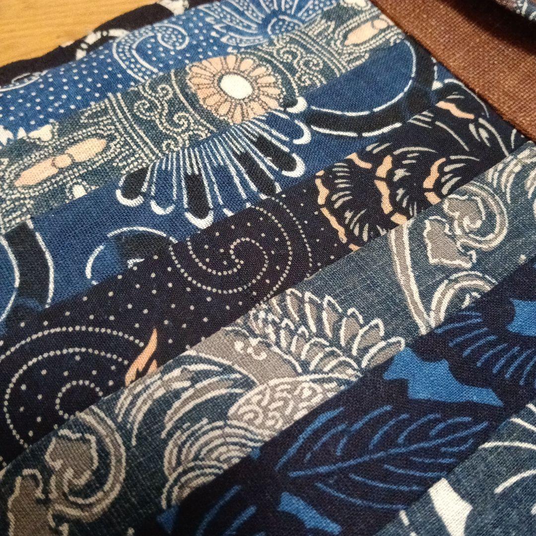 古布型染と酒袋のショルダーバッグ　ハンドメイド