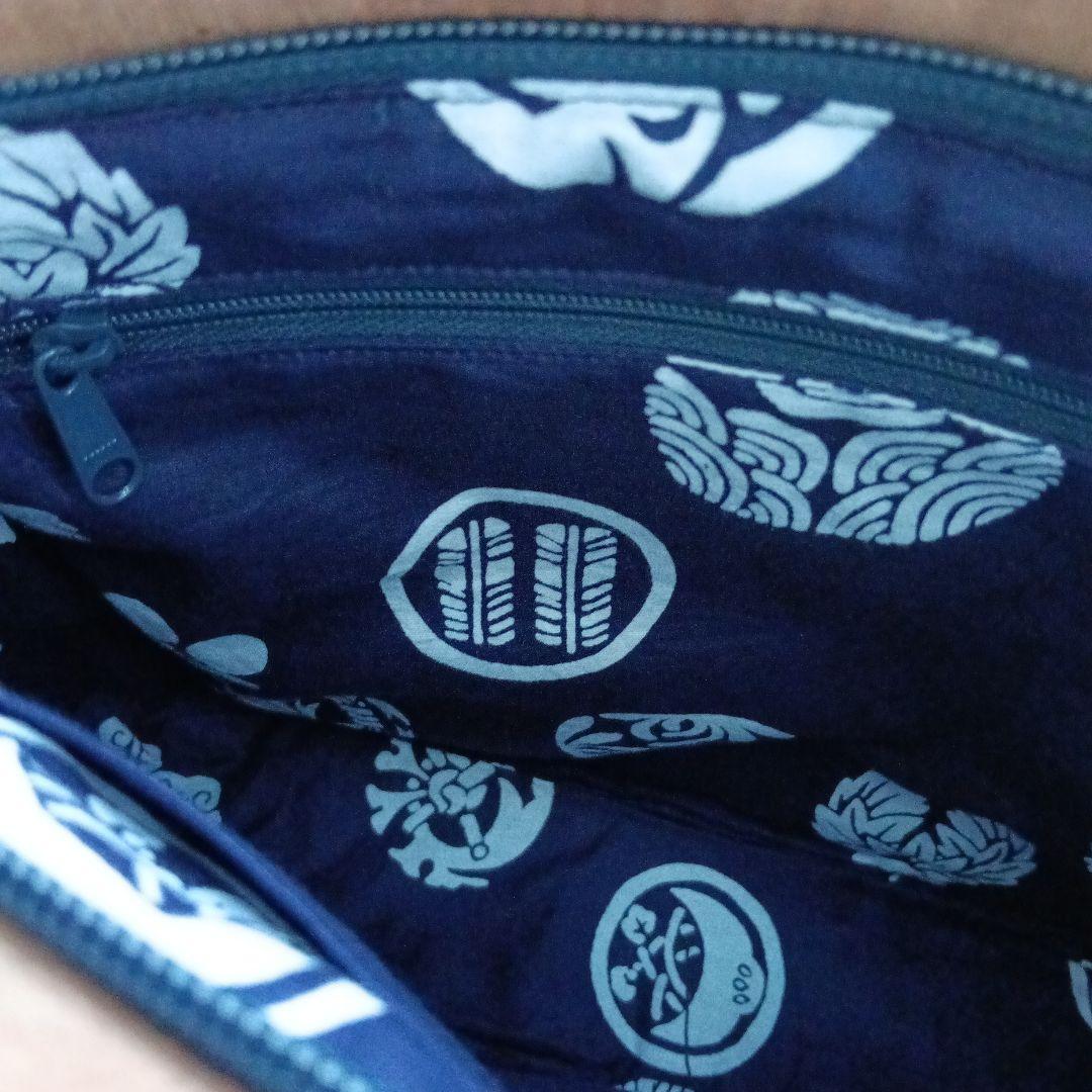 古布型染と酒袋のショルダーバッグ　ハンドメイド