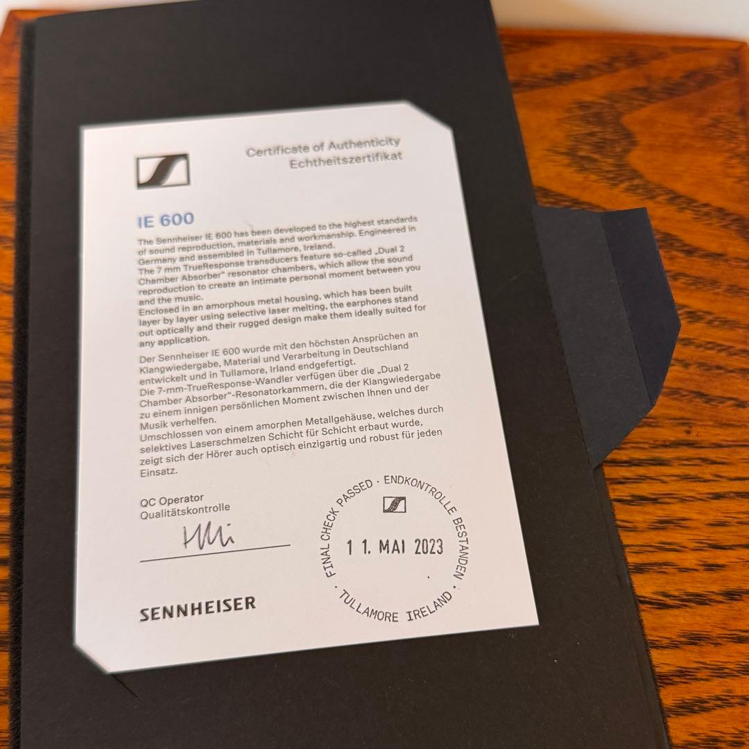 イヤホン Sennheiser IE 600