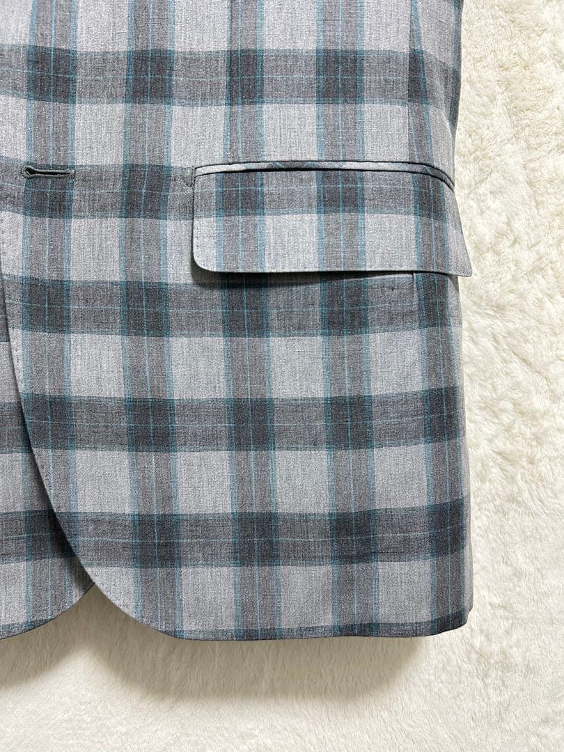 【新品】春夏物 エルメネジルドゼニア生地 ジャケット A6 L グレーベージュ