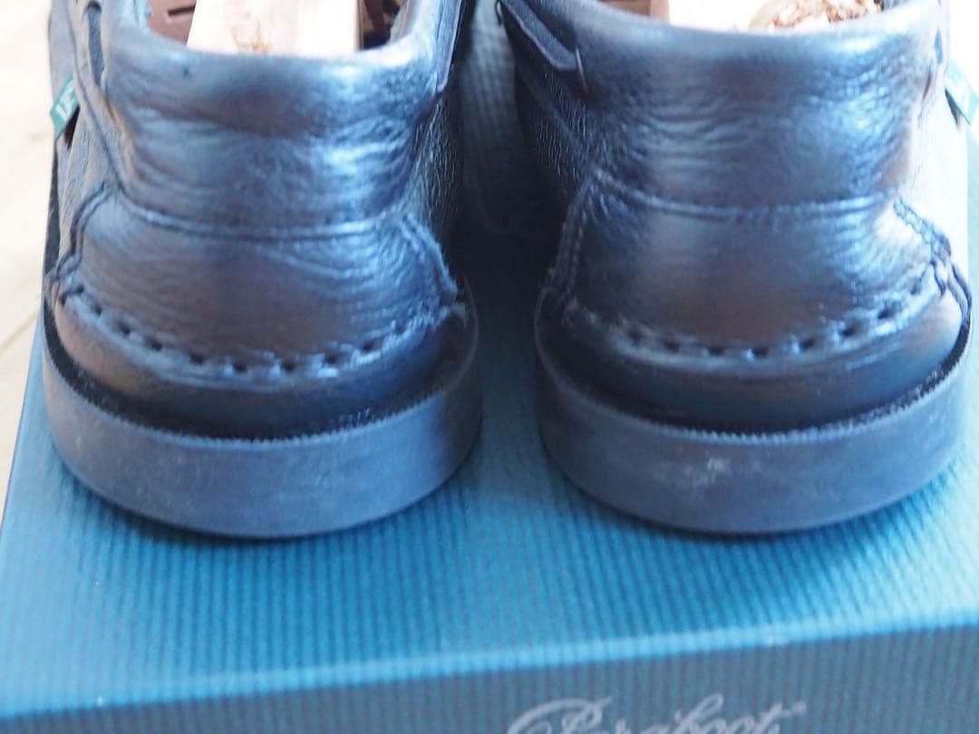 【美品】パラブーツ デッキシューズ バース マリン ブラック UK8 27.0