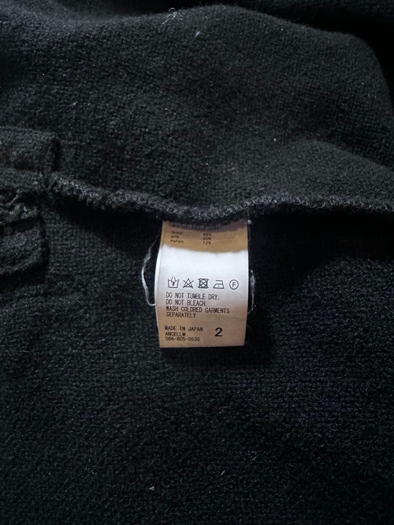 ジャケット・アウター ancellm W/S COLLARLESS JACKET/BLACKSIZE2