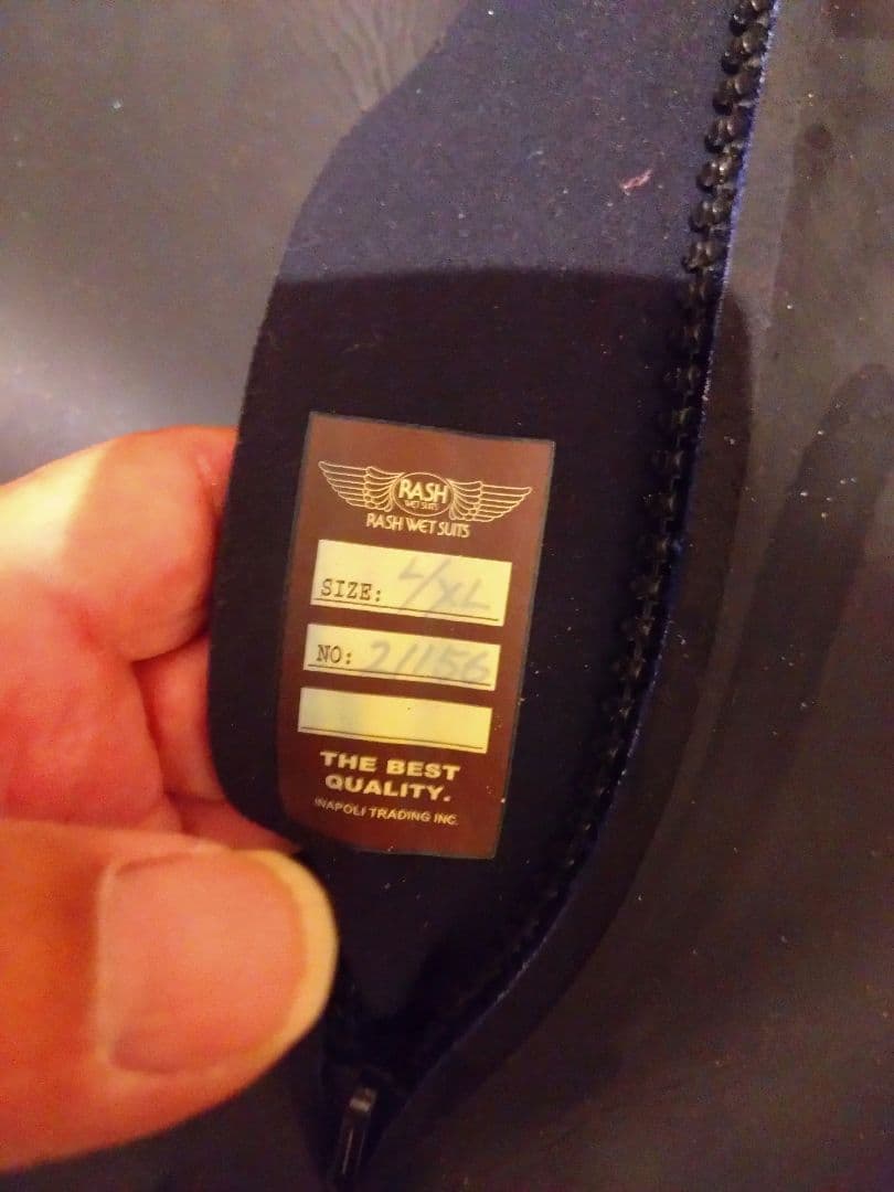 RASH ブラック セミドライ ウェットスーツL／XL