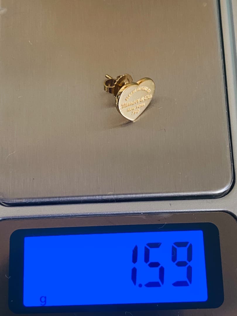 リターントゥティファニー　ハート　スタッドピアス　７５０　片耳のみ