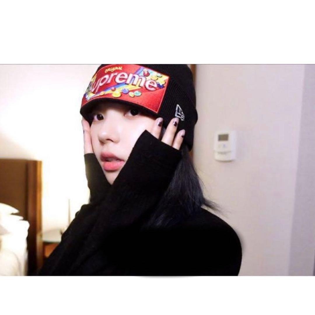 Supreme Skittles Beanie ブラック　黒　カリナ着用